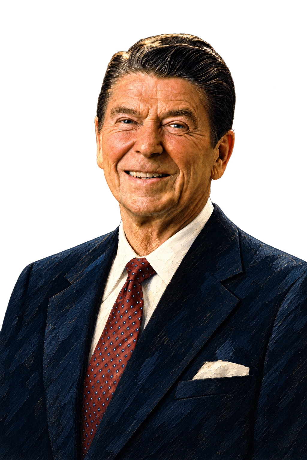 Painterly portrait of Ronald Reagan